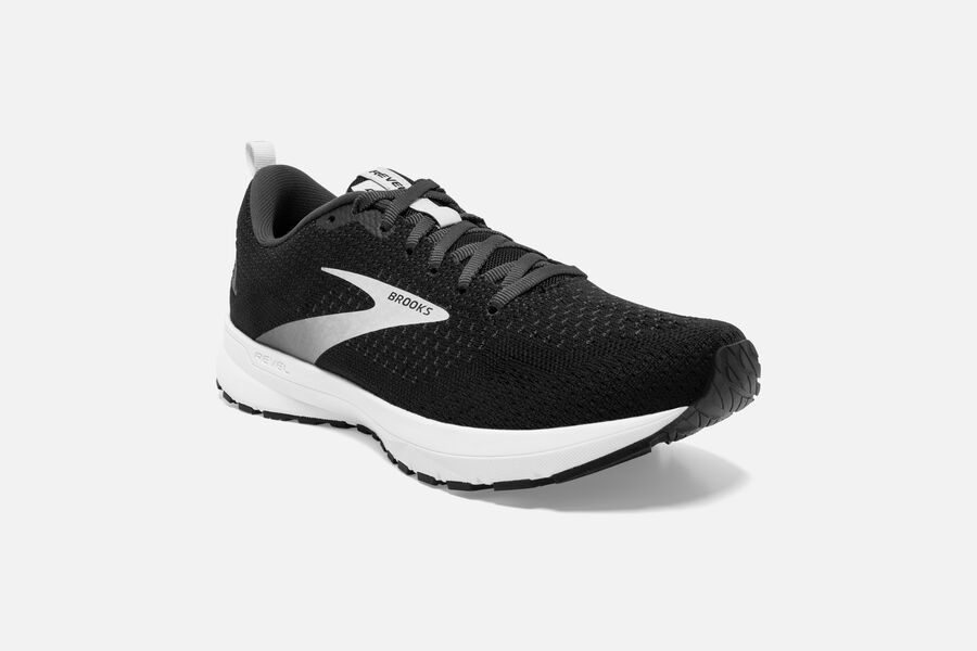 Brooks Israel Revel 4 Road Running Shoes Mens - Black/Silver - DWF-280473